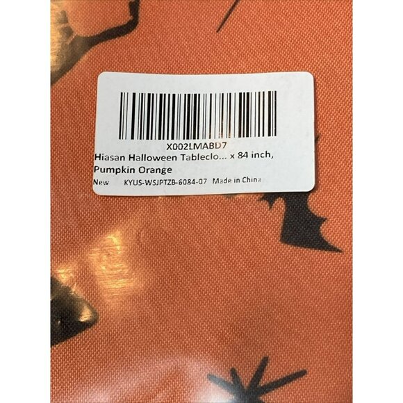 Nightmare Before Christmas Halloween Tablecloth 60x84 Rectangle Orange Fabric - Picture 3 of 3